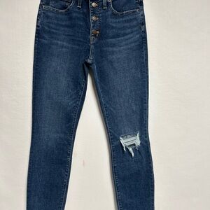Women's Blue Distressed